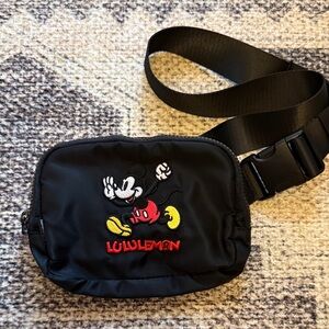 lululemon athletica Black Mickey Mouse Belt Bag